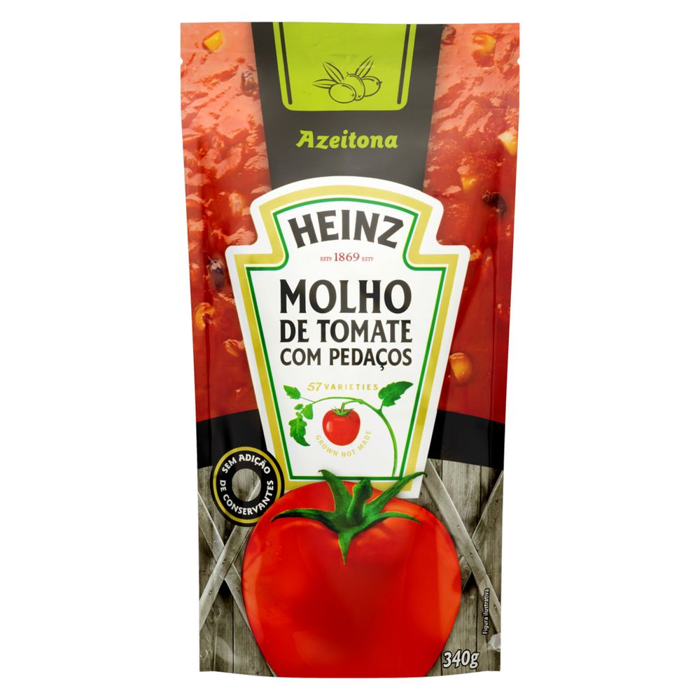 Sache De Molho De Tomate Molho De Tomate Heinz C/ Azeitona Sachê 340g - Sao Luiz loja Virtual