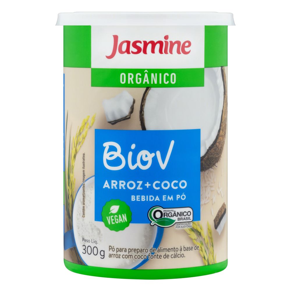 Bebida De Arroz Biov Jasmine Orgânica Coco + Cálcio Pó 300g - Sao Luiz