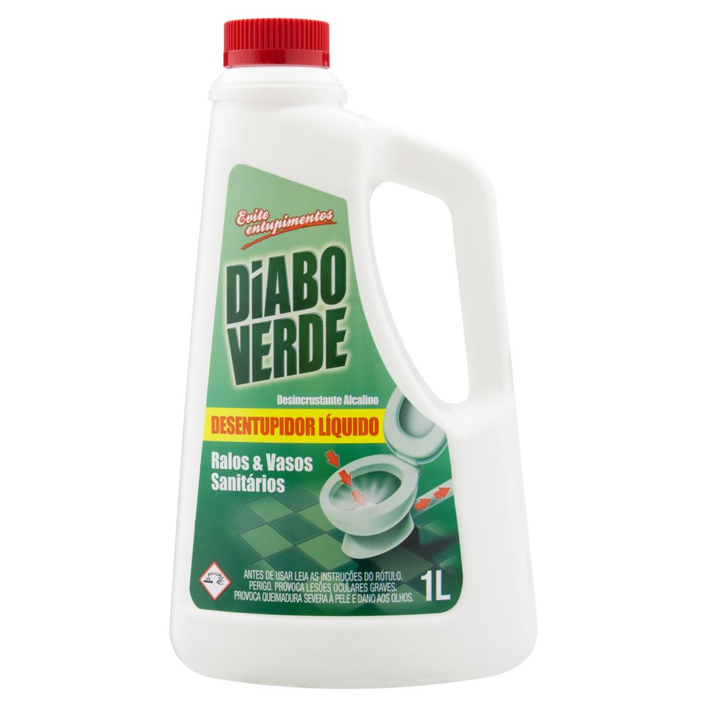 Diabo Verde Como Usar Privada Desentupidor Diabo Verde 1l - Sao Luiz loja Virtual