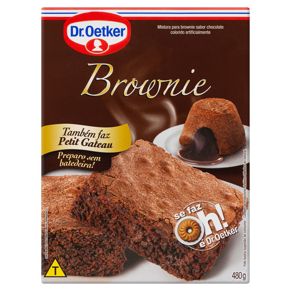 Mistura Para Bolo Brownie Dr Oetker Brownie 480g Sao Luiz Loja Virtual